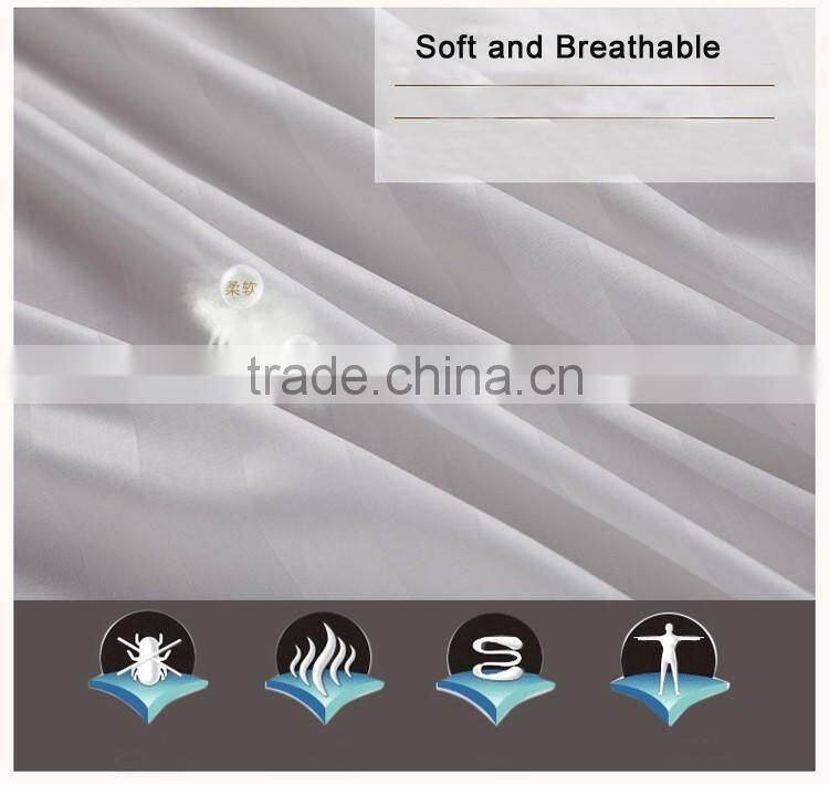 alibaba China luxury satin stripe hotel bedding set