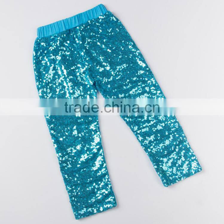 Boutique shiny navy sequin toddler kids tights , new pants design for girl M5070604