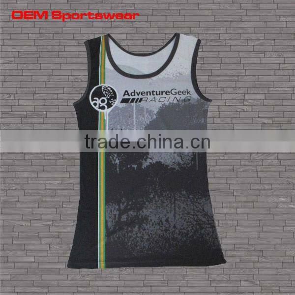 Custom quick dry running singlets for women