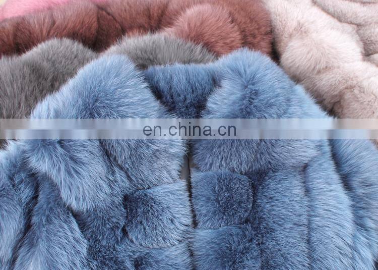 New Design Ladies Winter Fox Fur Coat Fashion Beautiful Wholesale Custom Fox Fur Transformer Coat