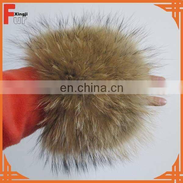 natural color real raccoon fur cuff