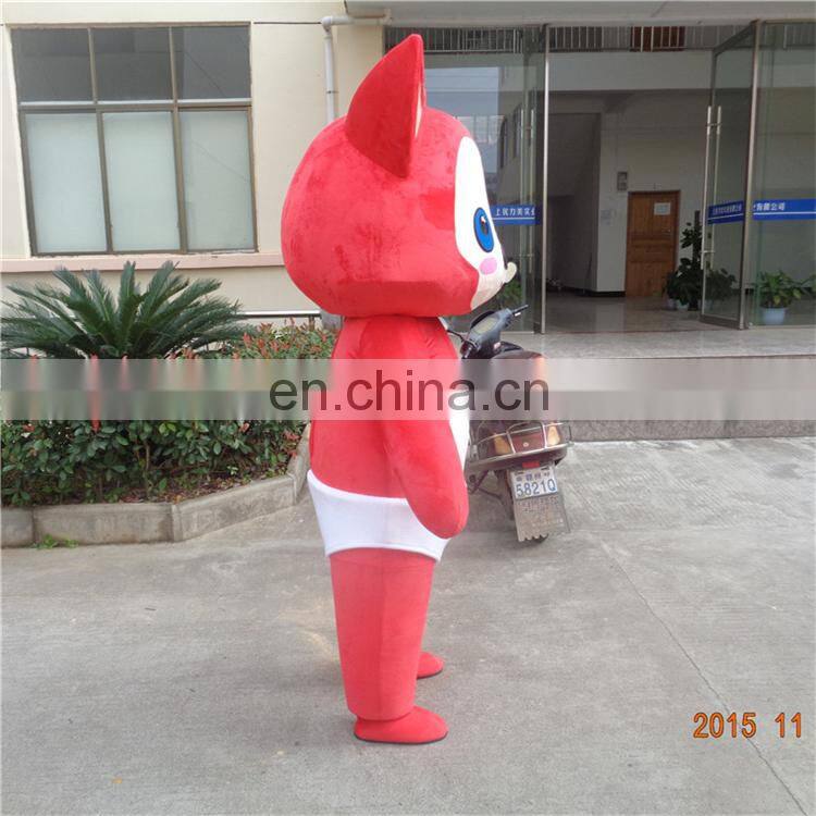 Adult size plush ali fox mascot costume for sale