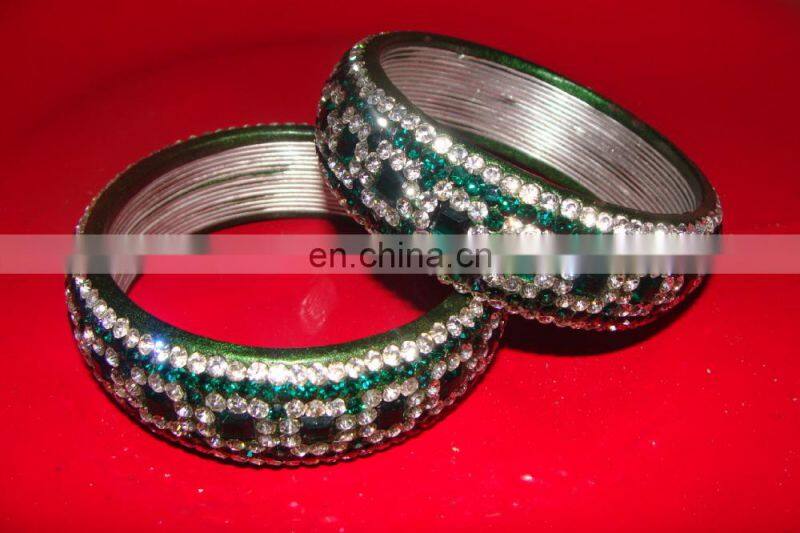 Handmade Indian Lac Stone Crystal bangles