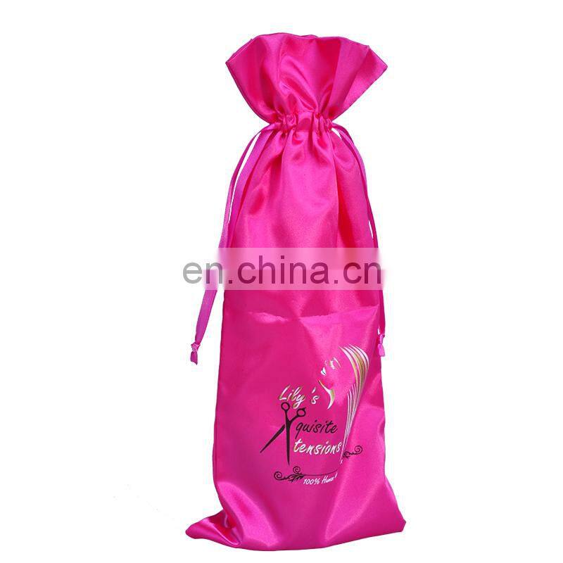 custom satin wig pouch satin hair wig bags