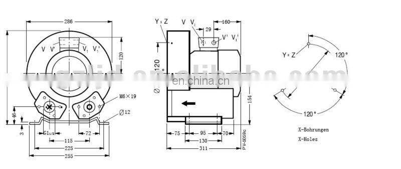 0.85KW high pressure air compressed compressor