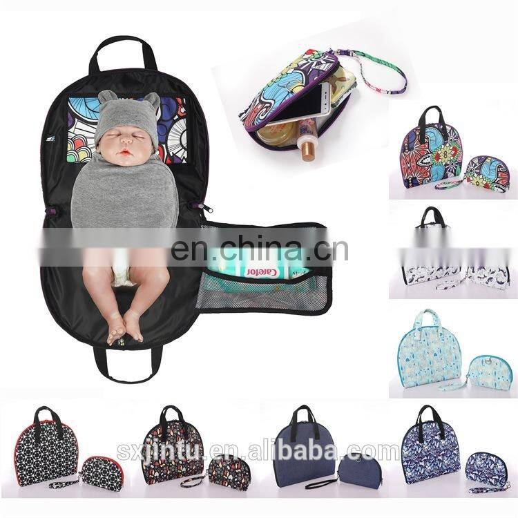 2 pack Multi-functional pad for infant diaper bag Mommy Travel Foldable Waterproof Organizer Kit Baby Portable Changing