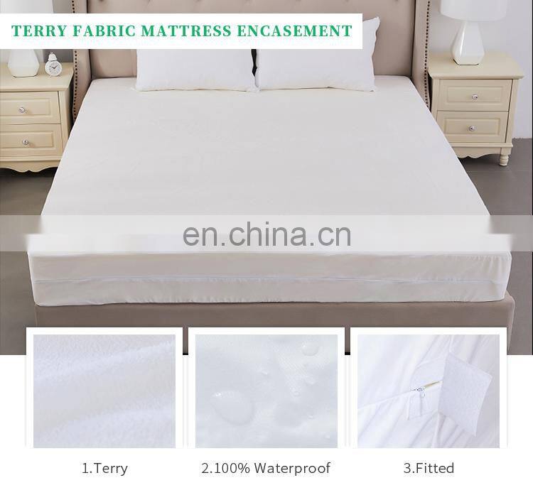 Waterproof Bed Bug Proof Terry Towelling Mattress Pad Cover/Waterproof Mattress Protector bed cover