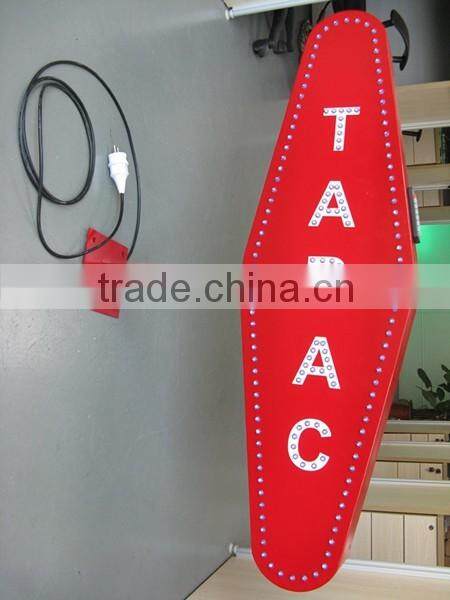 Infrared remote control LED tobacco sign 2 sides stainless steel LED tabac sign