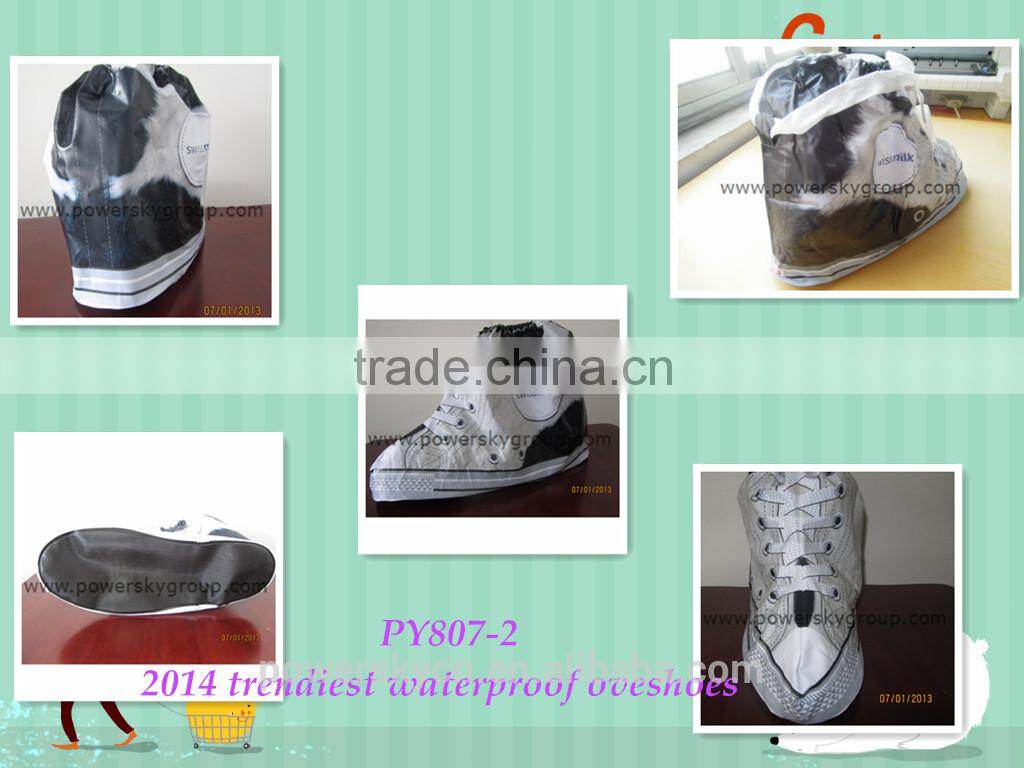 Transparent rain-proof shoe cover man galoshes with high quality