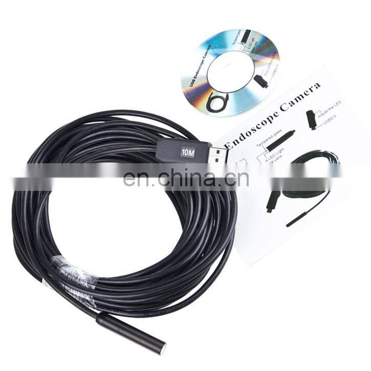 Medical 10M USB Micro Endoscope Pipe Inspection Camera with 4 White LED Light