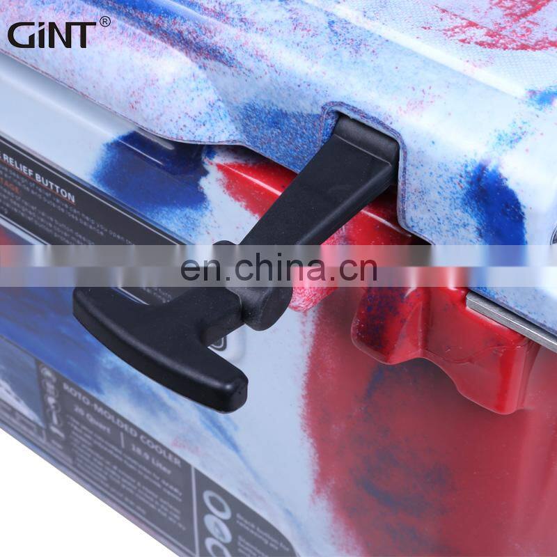 2021 Gint Rotational mould Popular 35QT 45QT PU Cooler box insulated Cooler with handle double wall Customized