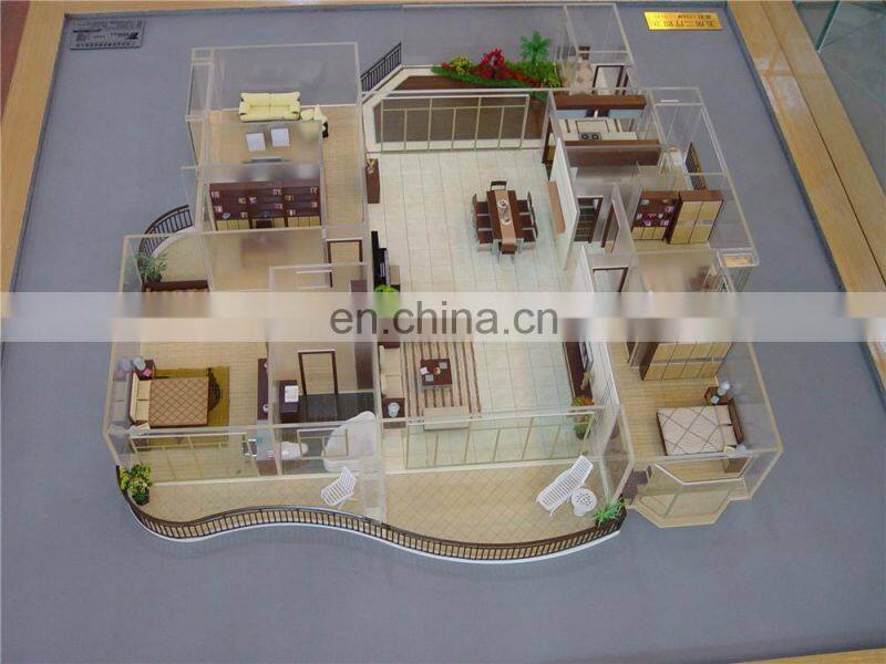 Architecture inside room layout model with furniture , professional scale model maker