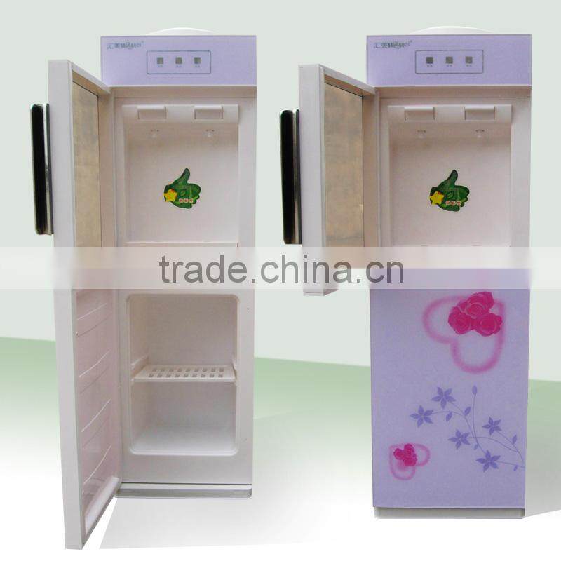 high quality water cooler with mini fridge standing design