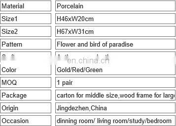 Wonderful Chinese Tall Antique Porcelain Gold Vase With Flower Bird Design