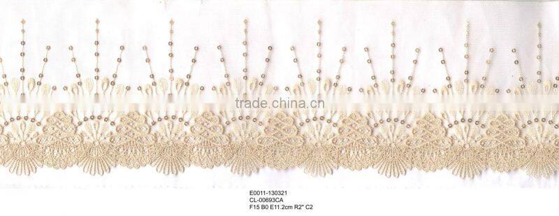 Flower pattern embroidery lace trimming for women