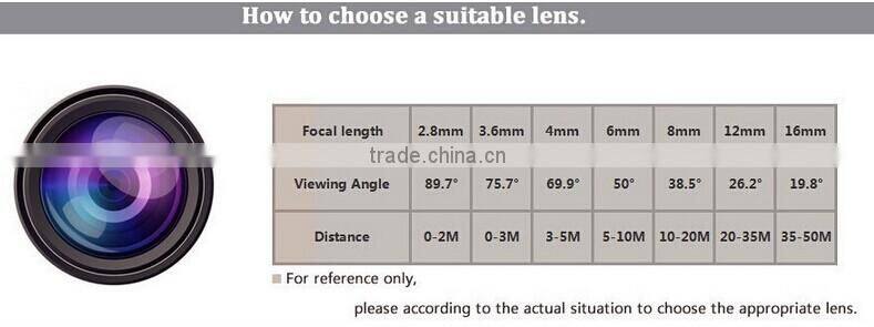 HYbrid 3.6mm HD Lens ICR Function 720P TVI-AHD-CVI-CVBS All in one Dome Camera