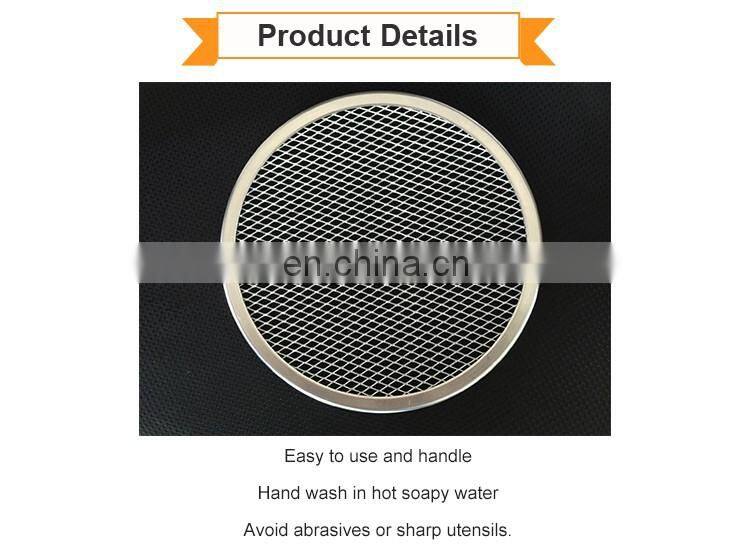 Top Grade Aluminum Round Stainless Steel Pizza Screen Net