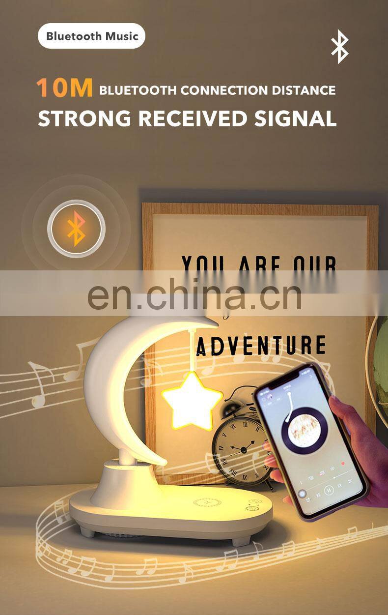 Rechargeable 7 Color Rgb Multifunctional Kids Night Light Wireless Bt Speaker Hifi Music Usb Portable Led Children's Night Light