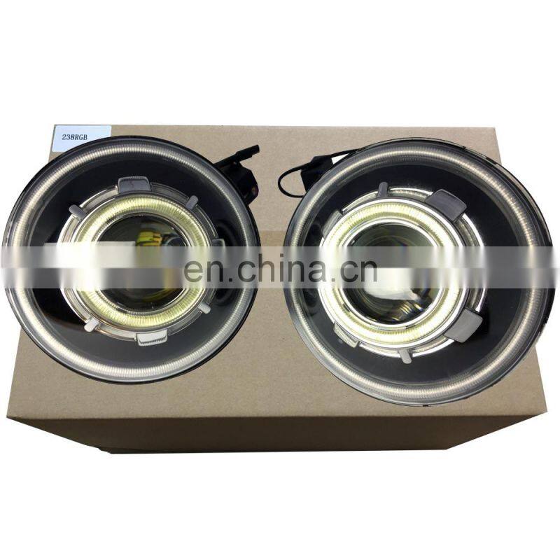 For Jeep for wrangler RGB led headlight 7 inch phone app control