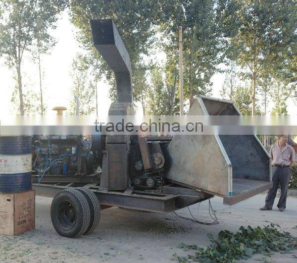 diesel mobile wood chipper/wood shredder (CE)