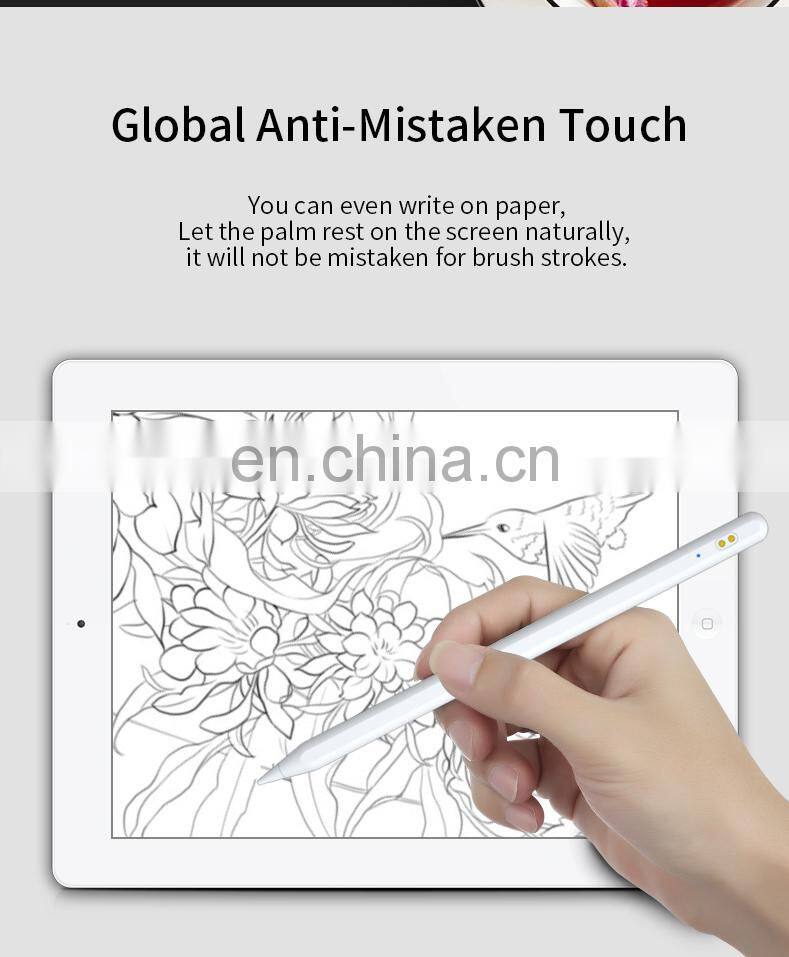 Active tablet stylus pen capacitive for iPad with Tilt Sensitive Magnetic suction charging Compatible with 2018 and later model