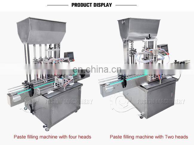 Semi-Automatic High Viscosity Peanut Butter Lotion Cream Jam Bottle Piston Pump Honey Thick Liquid Paste Filling Machine