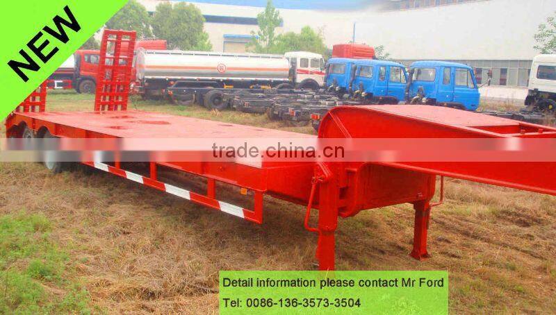 Red 2 axles trailer semi trailer exvacator transport trailer 0086-13635733504