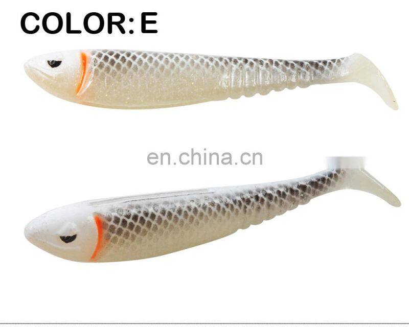 JOHNCOO Soft Bait Crazy Shiner Fishing Lure 75mm 100mm Soft Bait Silicone Bass Pike Minnow Swimbait Plastic Shad Lure