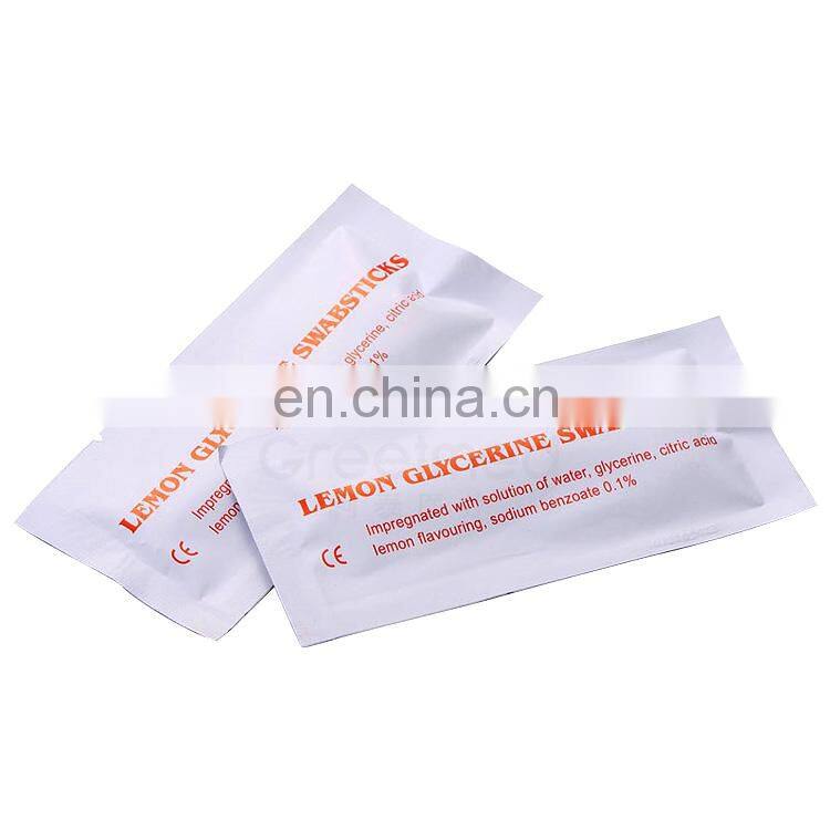 Medical povidone sterile lemon glycerine swab sticks