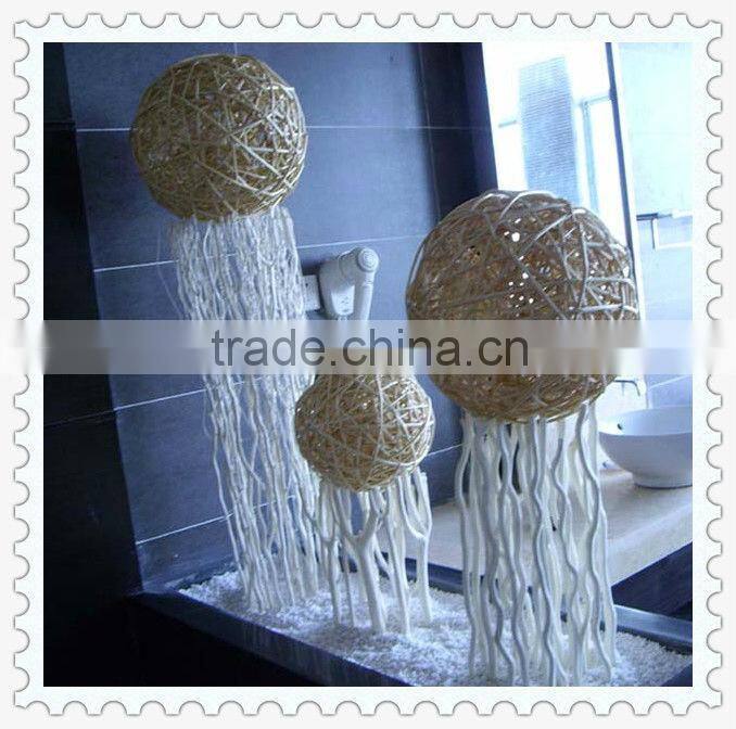 outdoor handwoven natural rattan ball light