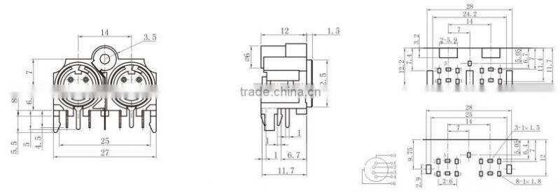 DIN Connector S terminal with RoHS approved