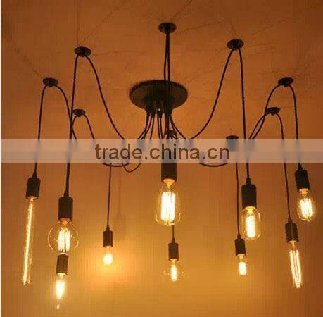 10 Lights Edison Chandelier Light Pendant Lamp