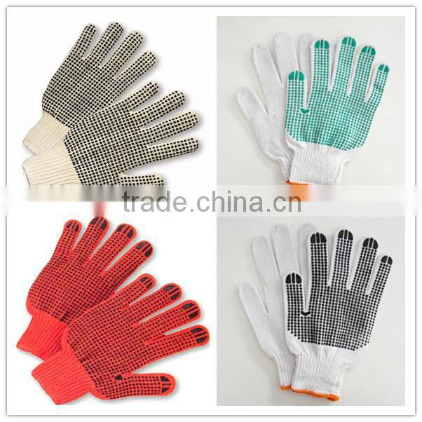 cheap orange pvc dotted labor anti-skid gloves