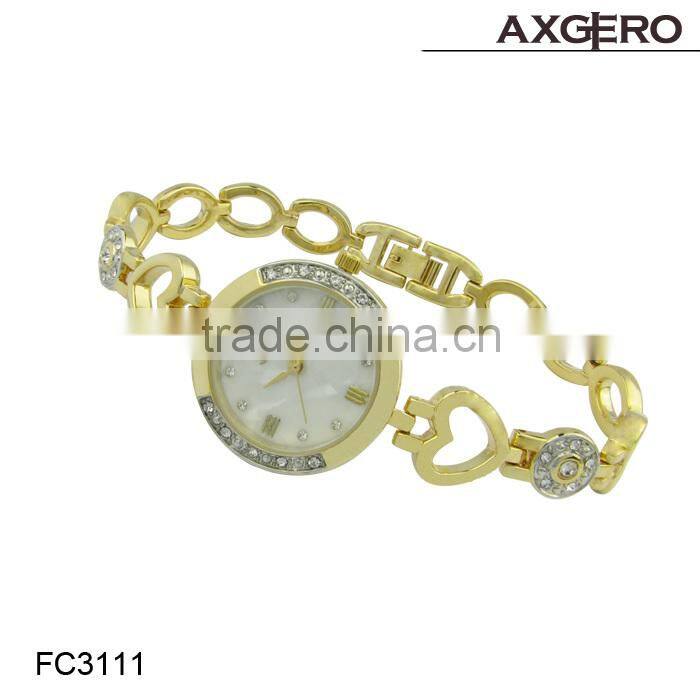 2015 new fashion lady dress bracelet wrist watch, watch women with pearl dial