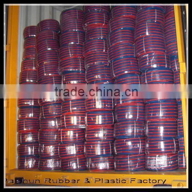 CE Certified 1/4'' + 1/4'' 20 Bar Fiber Braid Oxygen Acetylene Twin Hose