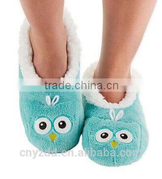 Animal Heads Super Cozy Soft Coral Fleece Lined Footcoverings/Soft Stuffed Footcoverings with Skid Resistant Sole