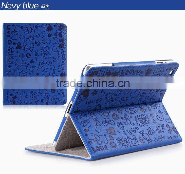 Hot selling high quality Cute stand leather case for ipad Air