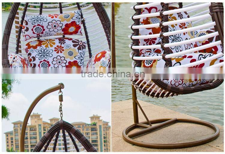 Indoor Rattan Egg Hanging Baby Kid's Patio Living Room Metal Garden Cane Wicker Swing Chair