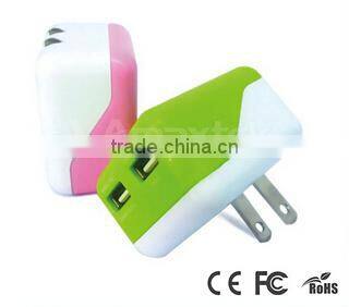 Multi in one OEM ODM Available USB Wall Charger with 2 Port USB Socket