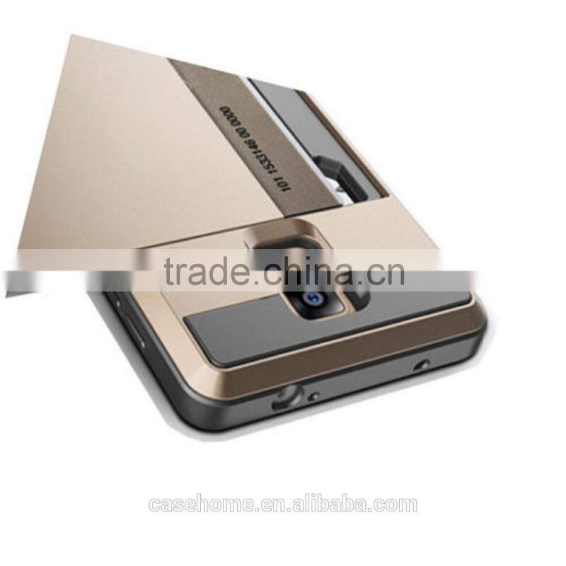 Card pocket Wallet ShockProof Slim Hybrid case cover for Samsung Galaxy Note4