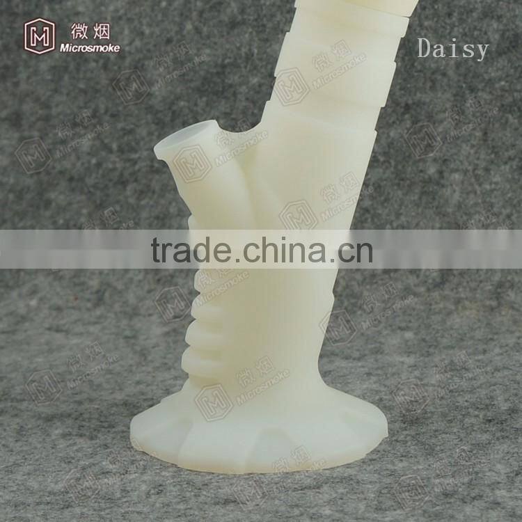 Competitive price silicone rubber water pipe with glass stem and bowl slid water pipe for smoking