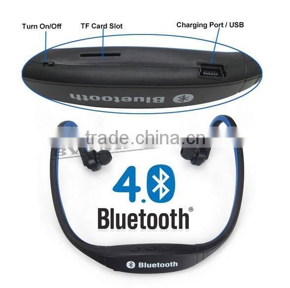 s9 Wireless Bluetooth 4.0 Earphone with with TF Card Slot