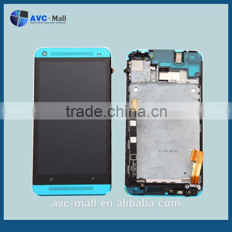 replacement LCD screen & digitizer assembly with frame for HTC One M7 black