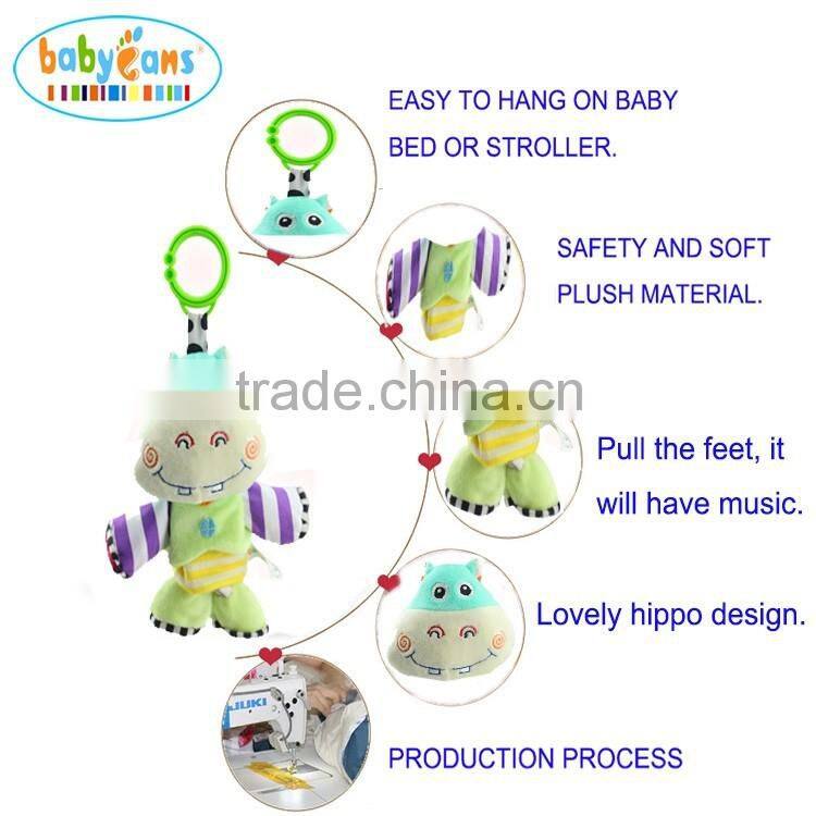 Babyfans Baby bed hanging toy plush teether toys/baby gift hanging toy baby rattles toy