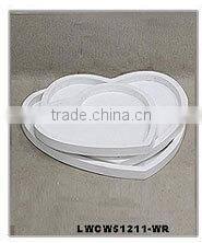 Butterflies White Decor Pedestal Round Plate Wedding