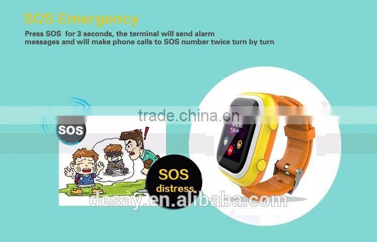 Desay SOS Two-way Calling GSM(2G) SIM BT3.0 Anti-lost GPS/LBS Tracking Watch IOS Android for kids DS-C602
