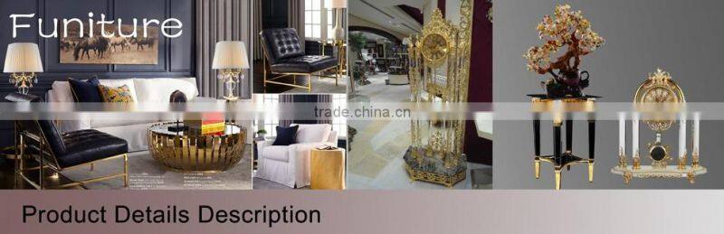 Big crystal clock golden floor clock