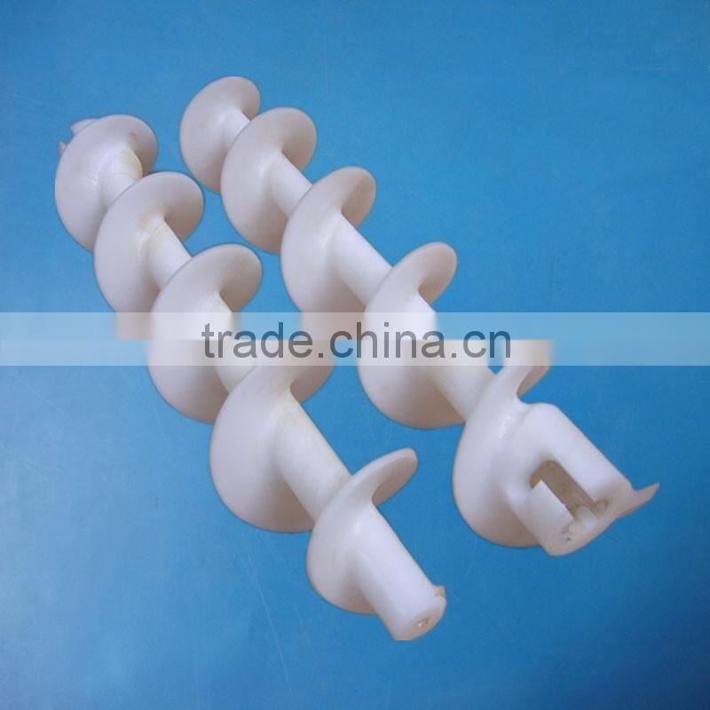 high performance engineering plastic CNC machining hdpe pe100 conveyer screw rod for food industry