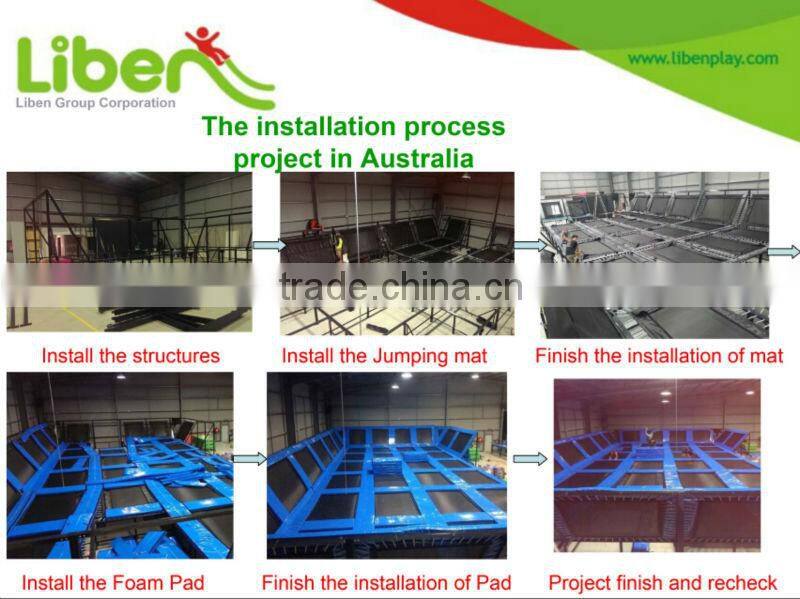 Colorful Small Open Indoor commercial trampoline park