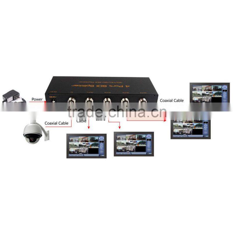 hot sale for 2015 SD/HD/3G SDI Splitter 1x4 1080p